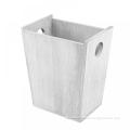 Wooden Trash Can with 2 Circular Hollow Handle